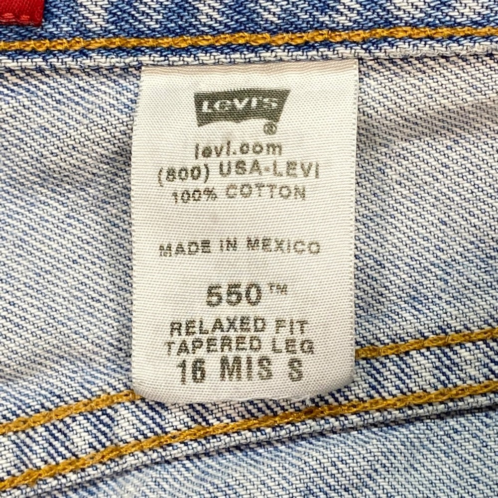 Levi 550 Jeans 16 Womens Light Blue Skater Classic Relaxed Tapered Leg TShirt - Picture 5 of 13